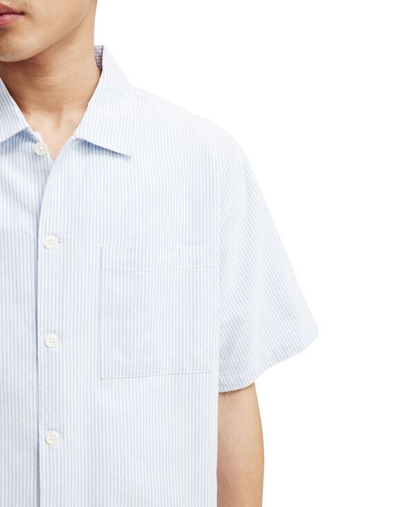 【送料無料】 コットンオン メンズ シャツ トップス Men's Ventura Short Sleeve Shirt Sky blue mini stripe