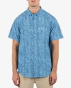 【送料無料】 ハーレー メンズ シャツ トップス Men's Oao Stretch Print Short Sleeve Shirt Kingdom blue