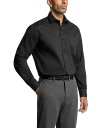 【送料無料】 ヴァンハウセン メンズ シャツ トップス Men's Regular Fit Everyday Defense Dress Shirt Black(4)
