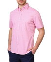 【送料無料】 テーラーバード メンズ シャツ トップス Men's Signature Micro Gingham Short Sleeve Shirt Rose pink