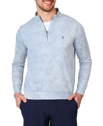 【送料無料】 テーラーバード メンズ ニット・セーター アウター Men's Honeycomb Jacquard Textured Performance Quarter Zip Slate blue 【送料無料】 テーラーバード メンズ ニット・セーター アウター Men's Honeycomb Jacquard Textured Performance Quarter Zip Slate blue