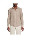【送料無料】 ランズエンド メンズ シャツ トップス Men's Long Sleeve Linen Shirt Rich camel