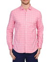 【送料無料】 テーラーバード メンズ シャツ トップス Men's Windowpane Long Sleeve Shirt Sunwashed red