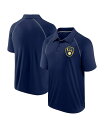 【送料無料】 ファナティクス メンズ ポロシャツ トップス Men's Navy Milwaukee Brewers Strong Alone Raglan P...