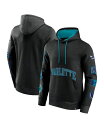 【送料無料】 ファナティクス メンズ パーカー・スウェット アウター Men's Black Charlotte Hornets Home Court Pull...