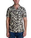 【送料無料】 カール ラガーフェルド メンズ シャツ トップス Men's Regular-Fit Paisley Button-Down Camp Shirt Brown Tan