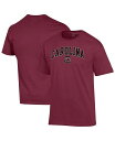 【送料無料】 チャンピオン メンズ Tシャツ トップス Men's Garnet South Carolina Gamecocks Arch Over Logo T-Shirt Garnet