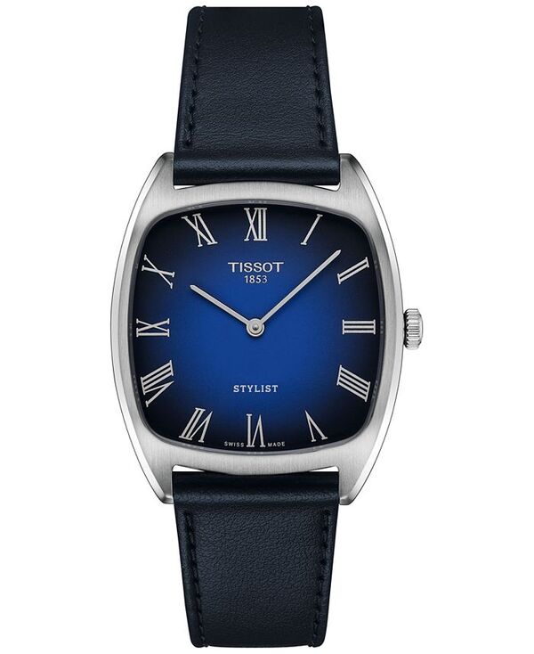 ティソット レディース アクセサリー 腕時計 レザー Tissot Women's Swiss Stylist Blue Leather Strap Watch 32mm No Color ブルー