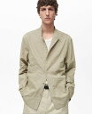 【送料無料】 マンゴ メンズ シャツ トップス Men's Wrinkled-Effect Crew Neck Shirt Pastel Green