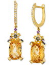 【送料無料】 ル ヴァン レディース ピアス・イヤリング アクセサリー Citrine (7-1/20 ct. t.w.) Pink Sapphire Ombr...