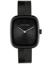 【送料無料】 カルバンクライン レディース 腕時計 アクセサリー Women's Adore Ionic Plated Black Steel Mesh Bracelet Watch 30mm Black