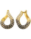【送料無料】 ル ヴァン レディース ピアス・イヤリング アクセサリー Chocolate Ombre Diamond Small Spiral Hoop Ea...