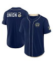 【送料無料】 ファナティクス メンズ シャツ トップス Men's Navy Philadelphia Union Injury Time Baseball Jersey Navy