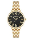 【送料無料】 アンクライン レディース 腕時計 アクセサリー Women's Quartz Round Roman Numeral Gold-Tone Meta...
