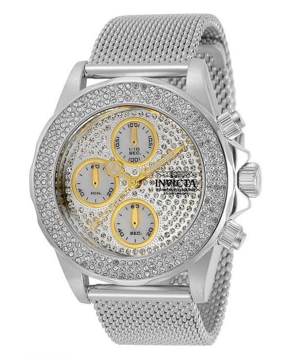 【送料無料】 インビクタ レディース 腕時計 アクセサリー Women's 32934 Pro Diver Quartz Multifunction White Silver Dial Watch Silver