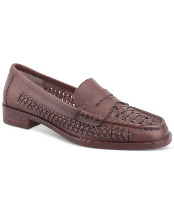 【送料無料】 ジャーニ ベルニーニ レディース パンプス シューズ Women's Brynnlee Woven Slip On Loafers Acorn Brown Leather