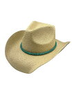 【送料無料】 マーカスアドレール レディース 帽子 アクセサリー Beaded Trim Straw Cowboy Hat Natural