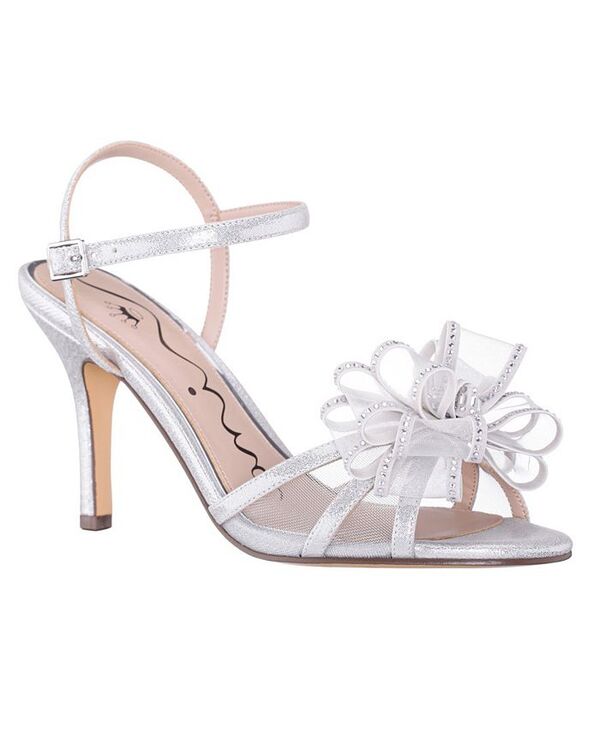 ニナ レディース シューズ サンダル Nina Women's Vayda Bow Almond Toe Dress Sandals Silver シルバー