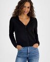 【送料無料】 アイ.エヌ.シー インターナショナル コンセプト レディース ニット・セーター アウター Petite Button-Front Cardigan Deep Black(4)