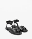 【送料無料】 マンゴ レディース サンダル シューズ Women's Buckle Strap Leather Sandals Black(4)
