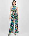 【送料無料】 タハリ レディース ジャンプスーツ トップス Petite Floral-Print Tie-Belt Crossover-Neck Jumpsu...