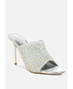 【送料無料】 ロンドンラグ レディース パンプス シューズ Farasha AB Rhinestone Slip-On Stiletto Heels Silver(4)
