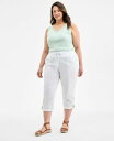 【送料無料】 スタイルアンドコー レディース カジュアルパンツ ボトムス Plus Size D-Ring Cuffed Capri Pants Bright ...
