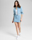 【送料無料】 アンドノウディス レディース スカート ボトムス Women's Floral-Embroidered Denim Mini Skirt Medium Wash(4)