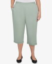 【送料無料】 アルフレッド ダナー レディース カジュアルパンツ ボトムス Plus Size Santa Fe Relaxed Crochet Hem Capri Pants Aloe