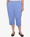 【送料無料】 アルフレッド ダナー レディース カジュアルパンツ ボトムス Plus Size Santa Fe Relaxed Crochet Hem Capri Pants Iris