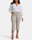 【送料無料】 エヌワイディージェイ レディース デニムパンツ ボトムス Plus Size Joni Relaxed Capri Jeans Sandbar S...