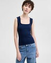 【送料無料】 アンドノウディス レディース タンクトップ トップス Women's Ribbed Seamless Square-Neck Tank Top I...