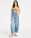 【送料無料】 ラッキーブランド レディース ジャンプスーツ トップス Women's Cotton Denim Barrel-Leg Overalls Make...