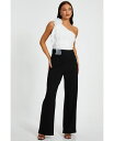 【送料無料】 クイズ レディース ジャンプスーツ トップス Women's Scuba Mesh Asymmetric Jumpsuit Black