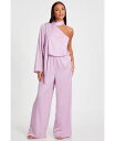 【送料無料】 クイズ レディース ジャンプスーツ トップス Women's One Sleeved Satin Jumpsuit With Scarf Detail Lilac