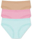 【送料無料】 ナトリ レディース パンツ アンダーウェア Bliss Lace-Trim Cotton Brief Underwear 3-Pack 15605...