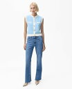 【送料無料】 マンゴ レディース ニット・セーター アウター Women's Contrast Piping Knitted Waistcoat Sweater Turquoise