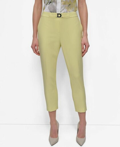【送料無料】 ダナ キャラン ニューヨーク レディース カジュアルパンツ ボトムス Women's Flat-Front Straight-Leg Ankle Pants Light Lemon 【送料無料】 ダナ キャラン ニューヨーク レディース カジュアルパンツ ボトムス Women's Flat-Front Straight-Leg Ankle Pants Light Lemon