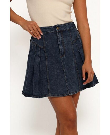 【送料無料】 Petal and Pup レディース スカート ボトムス Women's Alek Pleated Mini Skirt Mid wash denim 【送料無料】 Petal and Pup レディース スカート ボトムス Women's Alek Pleated Mini Skirt Mid wash denim
