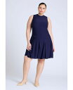 【送料無料】 エロクイ レディース ワンピース トップス Plus Size Sweater Tennis Dress Navy