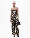 【送料無料】 マンゴ レディース ジャンプスーツ トップス Women's Printed Strapless Jumpsuit Black