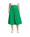 【送料無料】 ランズエンド レディース スカート ボトムス Petite Poplin Drop Waist Midi Skirt - Set Bottom Vibrant clover