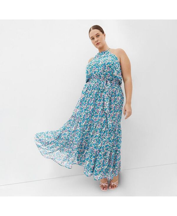 【送料無料】 シティーシック レディース ワンピース トップス Plus Size Lidia Print Maxi Dress Ditsy swirl