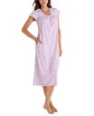 【送料無料】 ミス エレーン レディース ナイトウェア アンダーウェア Women's Paisley-Print Lace-Trim Nightgown Pi...