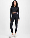 【送料無料】 イデオロギー レディース レギンス ボトムス Women's Seamless High-Rise Leggings Deep Black