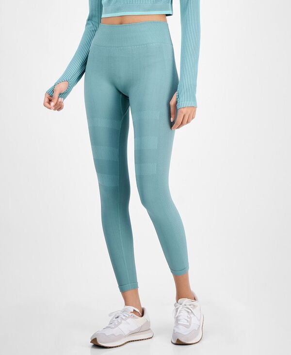 【送料無料】 イデオロギー レディース レギンス ボトムス Women's Seamless High-Rise Leggings Green Fog
