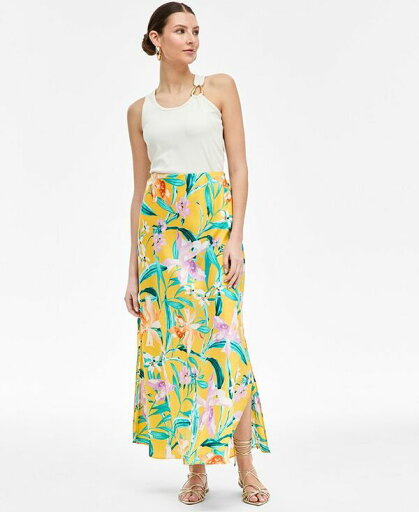 【送料無料】 アイ.エヌ.シー インターナショナル コンセプト レディース スカート ボトムス Women's Printed Midi Skirt Plia Garden Yel 【送料無料】 アイ.エヌ.シー インターナショナル コンセプト レディース スカート ボトムス Women's Printed Midi Skirt Plia Garden Yel