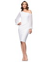 【送料無料】 ベッツィアンドアダム レディース ワンピース トップス Women's Asymmetric-Neck Sheer-Sleeve Dress Iv...