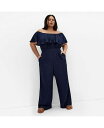 【送料無料】 シティーシック レディース ワンピース トップス Plus Size Serene Jumpsuit Navy