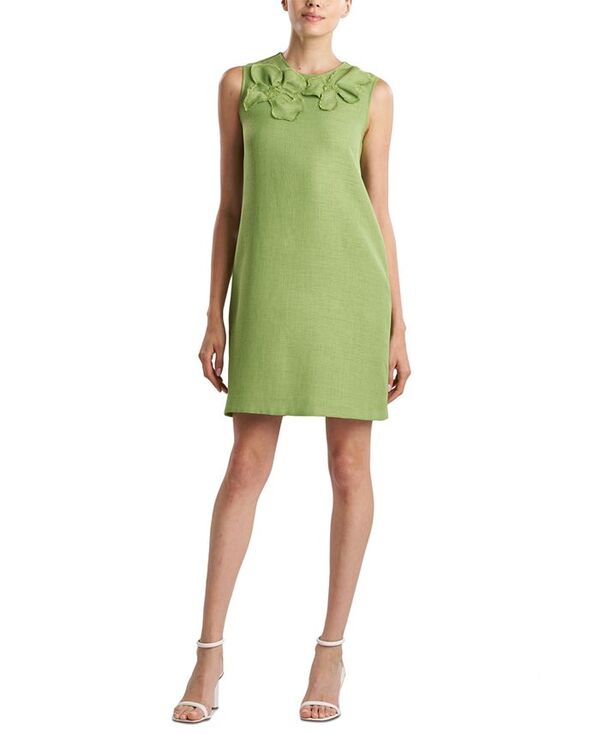 【送料無料】 ナトリ レディース ワンピース トップス Women's Solid Basket Weave Floral Shift Dress Palm